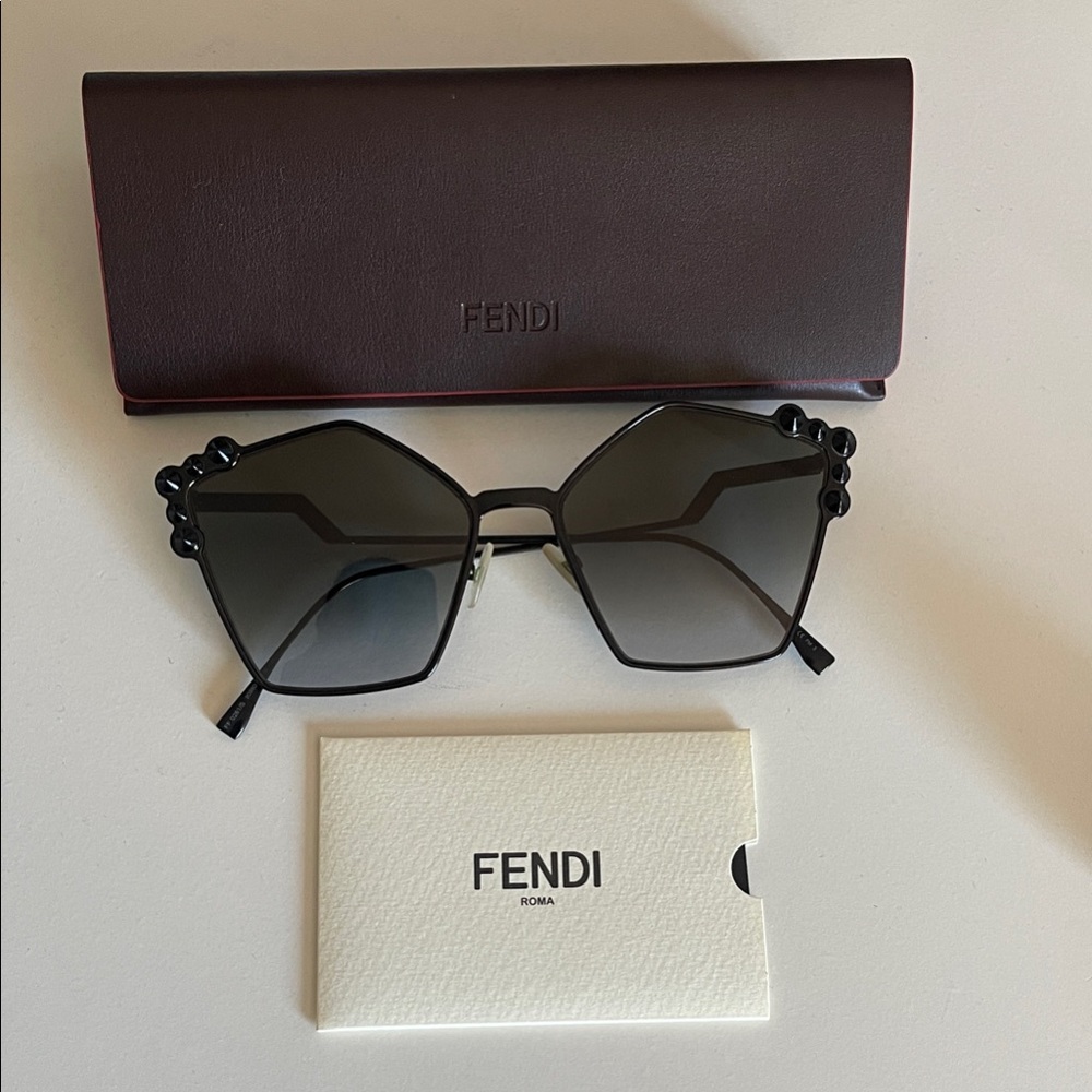 Fendi Black Angular Sunglasses